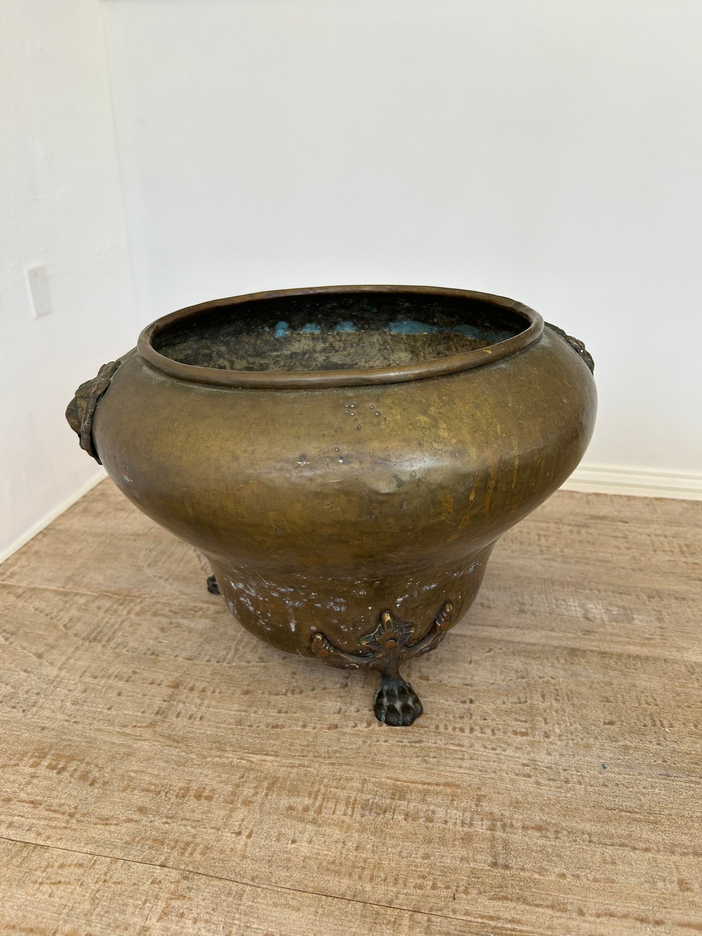 Footed Brass Planter